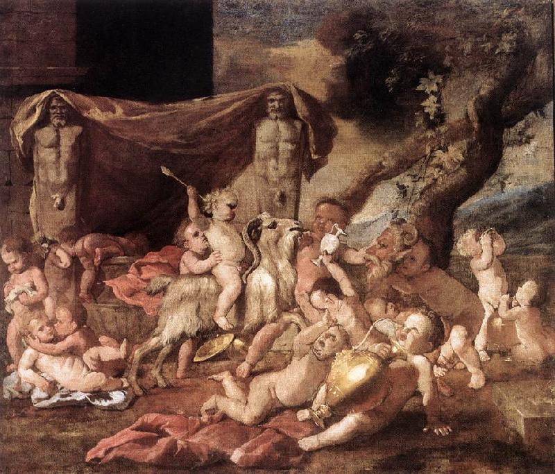 Nicolas Poussin Bacchanal of Putti 1626 Oil on canvas Spain oil painting art